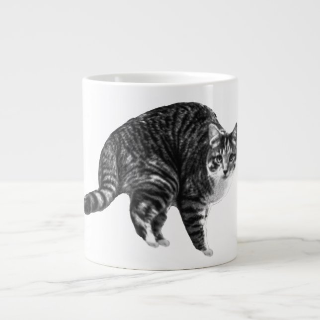Grande Tasse Tabby Glow by Winter Window (Devant)