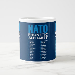 Grande Tasse Table de l'alphabet phonétique NATO Alfa-Zulu