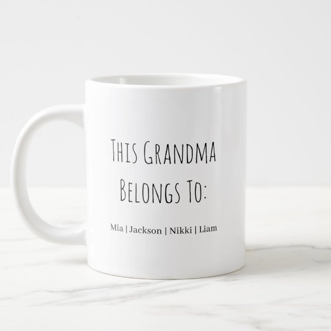 Grande Tasse Taille JUMBO Cette grand-mère appartient à - Drôle (Gauche)