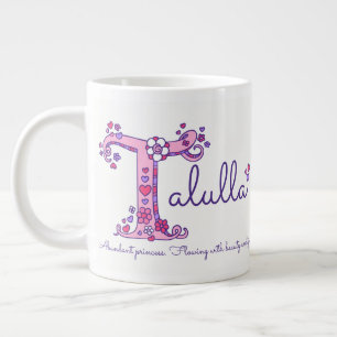 Grande Tasse Talulla nom personnalisé signifiant rose
