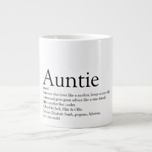 Grande Tasse Tante cool en noir et blanc Définition de Tante