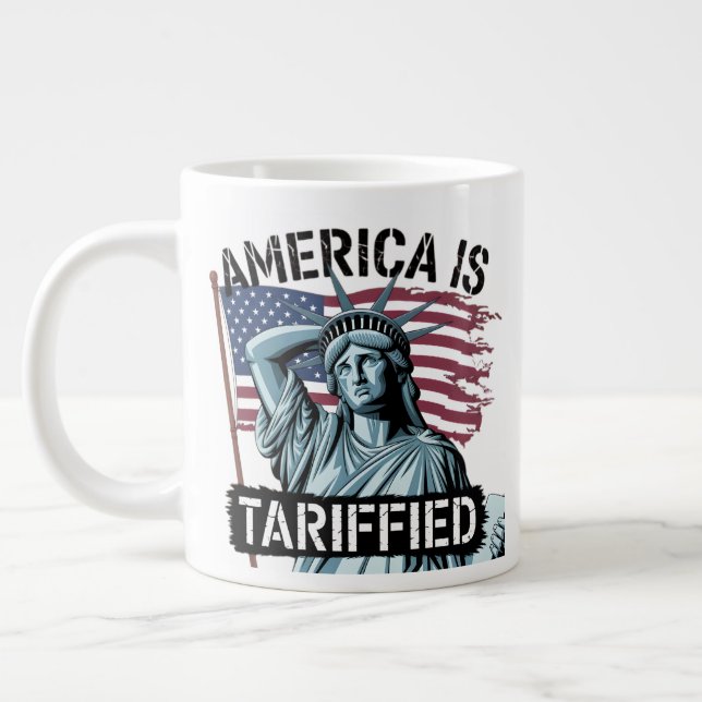 Grande Tasse Tariff Titters – America’s Satirical Statement (Gauche)