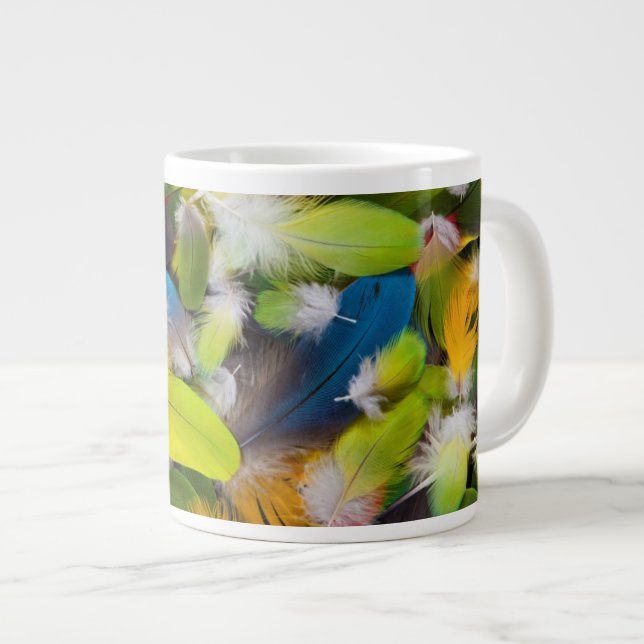 Grande Tasse Tas de plumes colorées (Devant droit)