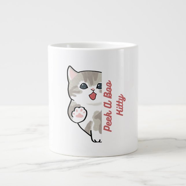 Grande Tasse "Tasse Chat Mignon Peek A Boo Kitty" (Devant)