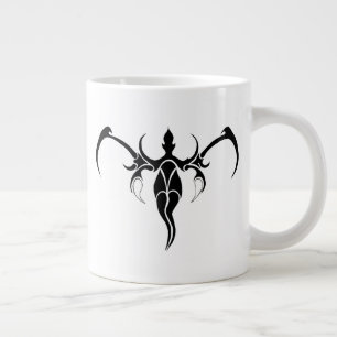 Grande Tasse Tatouage tribal des éléphants - noir et blanc