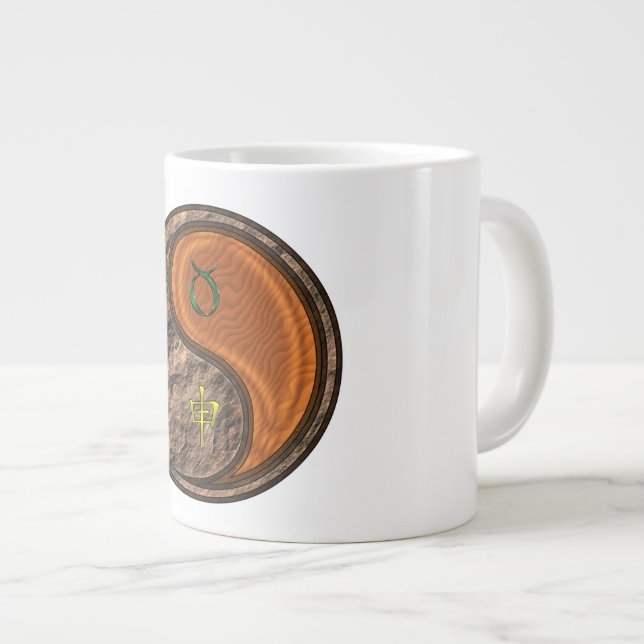 Grande Tasse Taureau & Singe de Bois (Devant droit)
