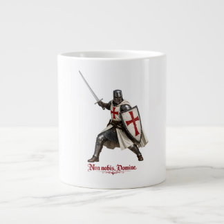 Grande Tasse Taza caballero templario - Non nobis, Domine