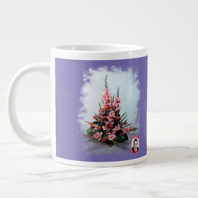 Grande Tasse Taza De Café Gigante Bodegón de flores (Gauche)