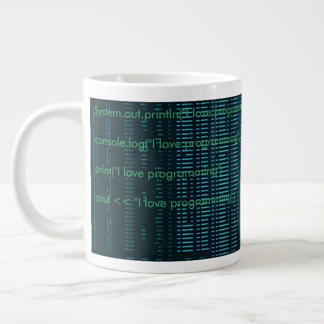 Grande Tasse Taza matrix hacker computers  programmer 3 (Gauche)