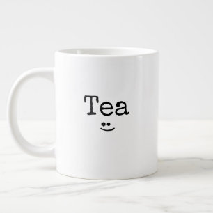 Grande Tasse Tea Taza De Porcelana Tipografía Negra