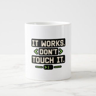 Grande Tasse Tee-shirt humour pour développeurs "Ne le touchez