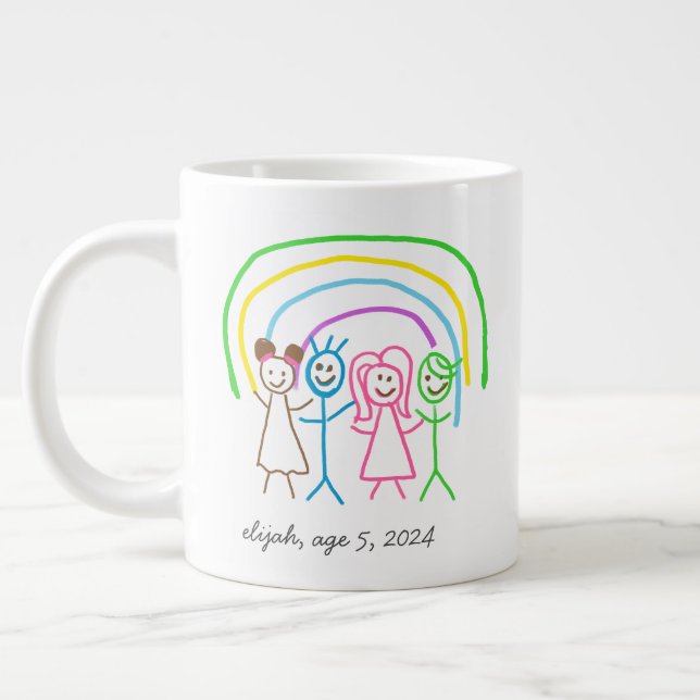 Grande Tasse Télécharger des enfants Dessiner Transformer des e (Gauche)