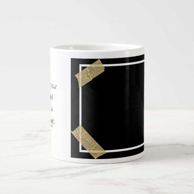 Grande Tasse Télécharger une photo avec un message personnel pe (Devant)