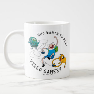 Grande Tasse Temps d'aventure   Finn & Jake Jouer avec BMO