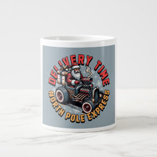 Grande Tasse Temps de livraison Père Noël Noël Hot Rod