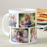 Grande Tasse Tendance 8 photos maçonnerie Grille photo blanc<br><div class="desc">Mug photo géant - customisé avec 8 de vos photos. Ce collage photo de style maçonnerie branché comprend des formats de paysage et de portrait pour vous donner beaucoup de choix pour le placement. Le modèle photo est mis en place pour que vous puissiez ajouter 8 de vos photos pour...</div>