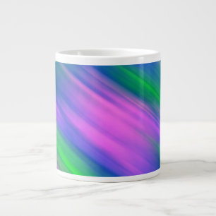 Grande Tasse Tendance Neon Bright bleu vert rose Abstrait