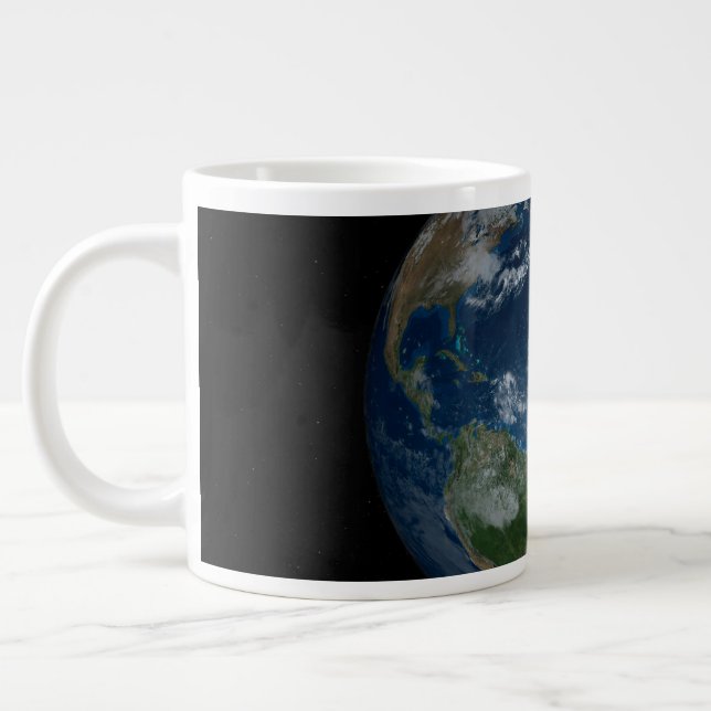 Grande Tasse Terre Avec Nuages Et Glace De Mer (Gauche)