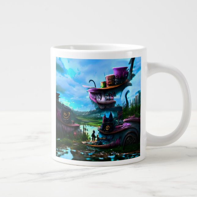 Grande Tasse Terre de contes pocalyptiques (plus sombre) (Droite)