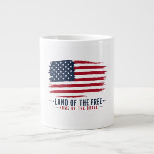 Grande Tasse Terre de libres, demeure des braves, USA patriotiq