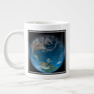 Grande Tasse Terre Pleine Avec Amérique Du Nord Et Du Sud.