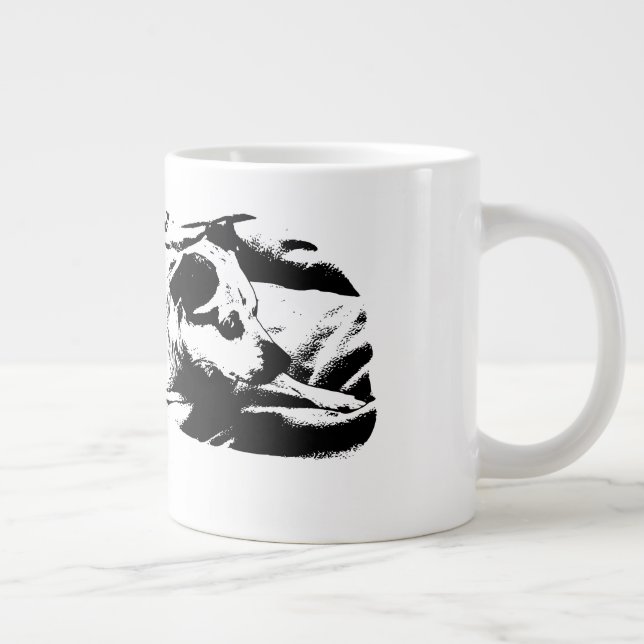 Grande Tasse Terrier de garde sur la couverture hivernale (Droite)