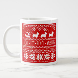 Grande Tasse Térriers blancs de West Highland Noël Chiens Westi
