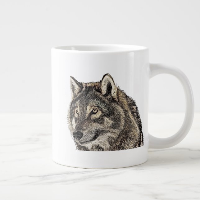 Grande Tasse Tête de loup (Droite)