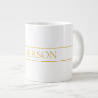 Texte simple élégant personnalisable | Or et blanc