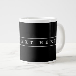 Grande Tasse Texte Simple Et Bandes Minces