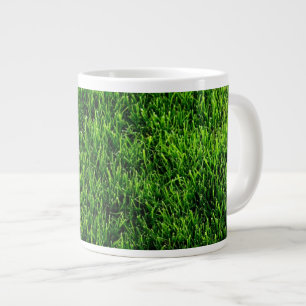 Grande Tasse Texture d'herbe verte d'un terrain de football