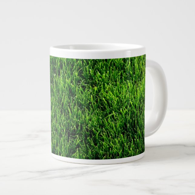 Grande Tasse Texture d'herbe verte d'un terrain de football (Devant droit)