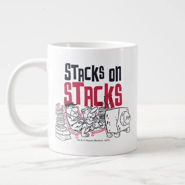 Grande Tasse The Flintstones | Fred & Barney - Stacks on Stacks (Gauche)