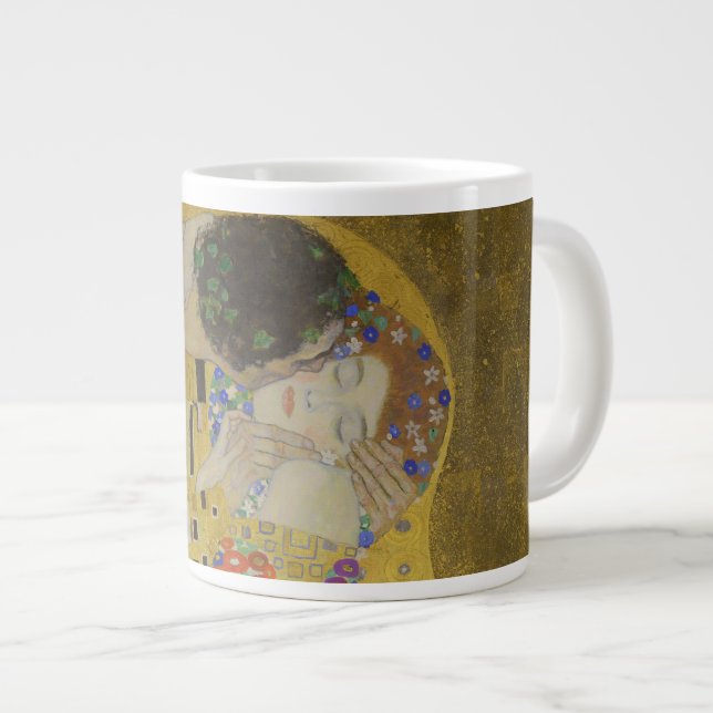 Grande Tasse The Kiss, Art Nouveau Oil Painting, Gustav Klimt (Devant droit)