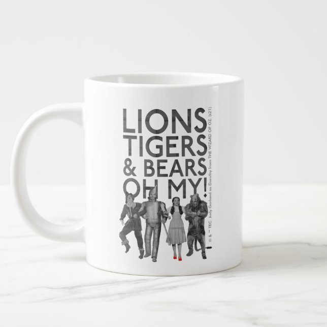 Grande Tasse The Wizard Of Oz™ | Lions Tigers & Bears Oh My! (Gauche)