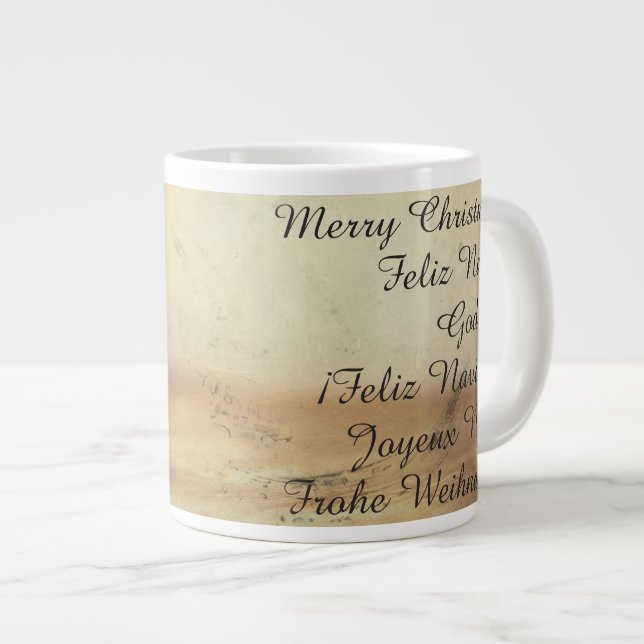 Grande Tasse thème de Noël avec boule de Noël (Devant droit)