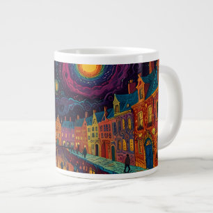 Grande Tasse Thème de Noël Belle vieille ville en Belgique
