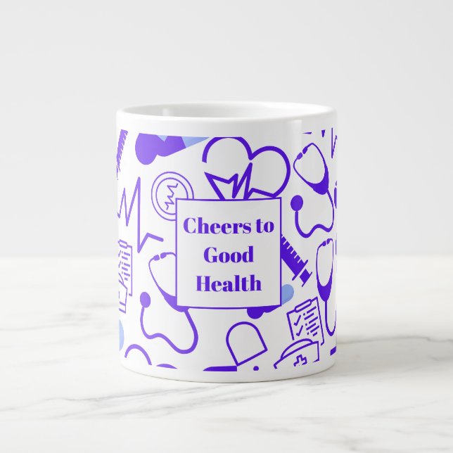 Grande Tasse Thème Médicale personnalisé Professionnel de la sa (Devant)