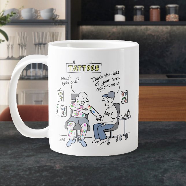 Grande Tasse Thème Tatouages Tatouage Drôle (Large Tattooist Mug)