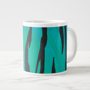 Grande Tasse Tiger noir et Turquoise