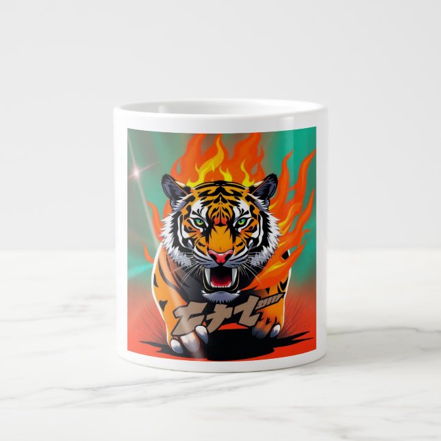 Grande Tasse tigre animé (Devant)