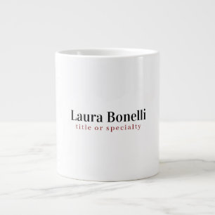 Grande Tasse Titre de nom simple Moderne Minimaliste Profession
