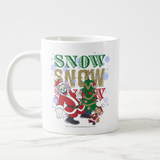 Grande Tasse Tom and Jerry Santas By The Tree