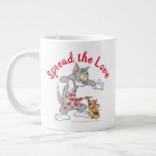 Grande Tasse Tom & Jerry Painting Valentine Hearts