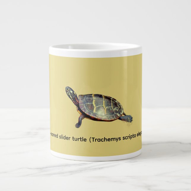 Grande Tasse Tortue à oreilles rouges (Devant)