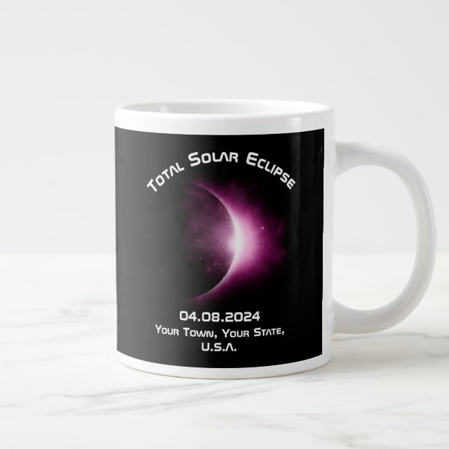 Grande Tasse TOTAL PERSONNALISÉ SOLAR ECLIPSE 2024 Voyage (Droite)