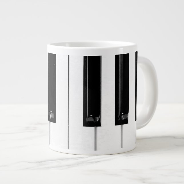 Grande Tasse Touches de clavier de piano (Devant droit)