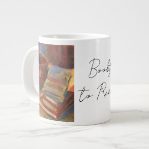Grande Tasse Toujours la vie avec des livres à lire la peinture