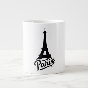 Grande Tasse Tour Eiffel de Paris (France) en noir