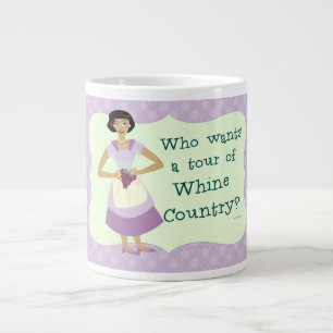 Grande Tasse Tour Whine Country Drôle Cartoon de femme de ménag